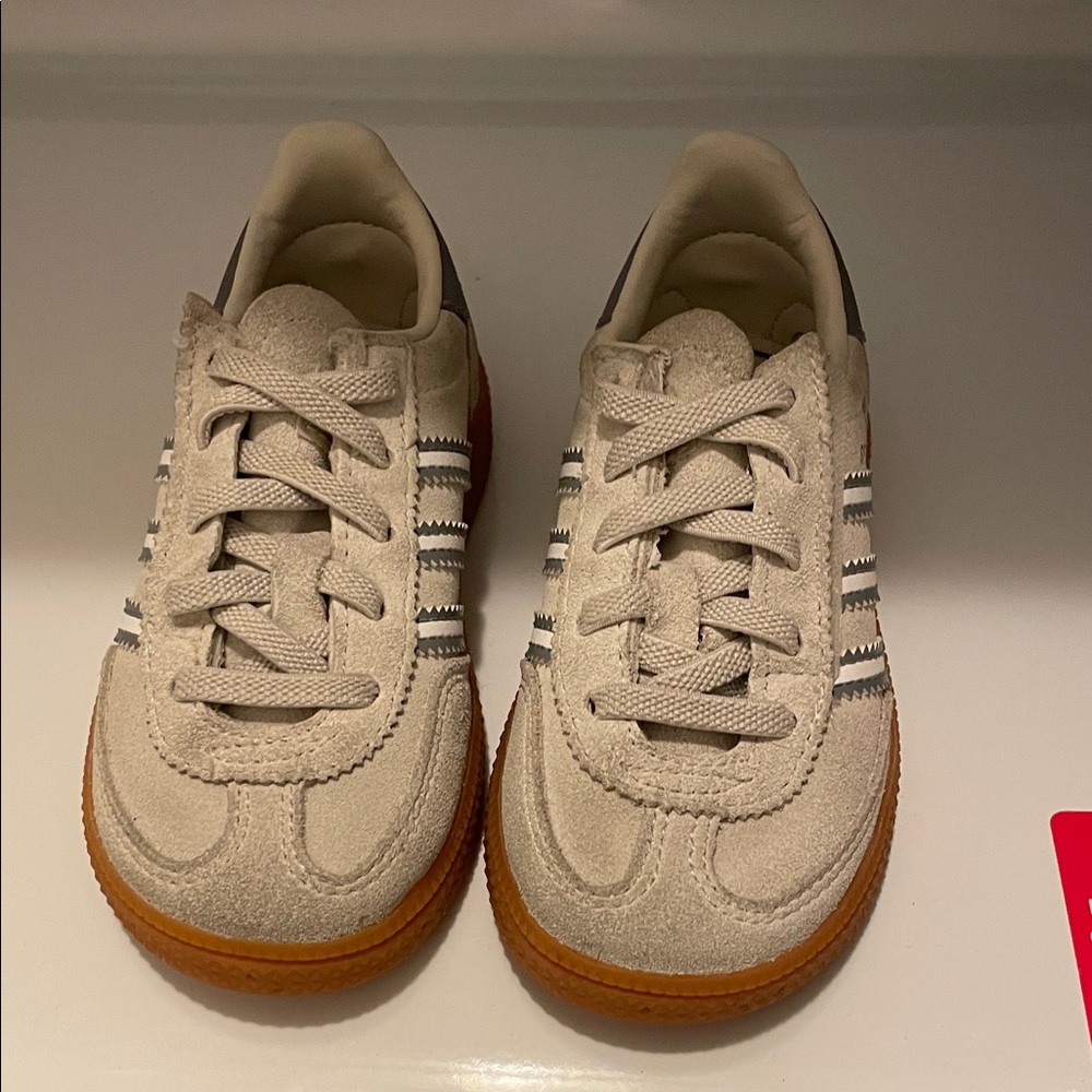 Adidas Cream Sneakers with Brown Sole